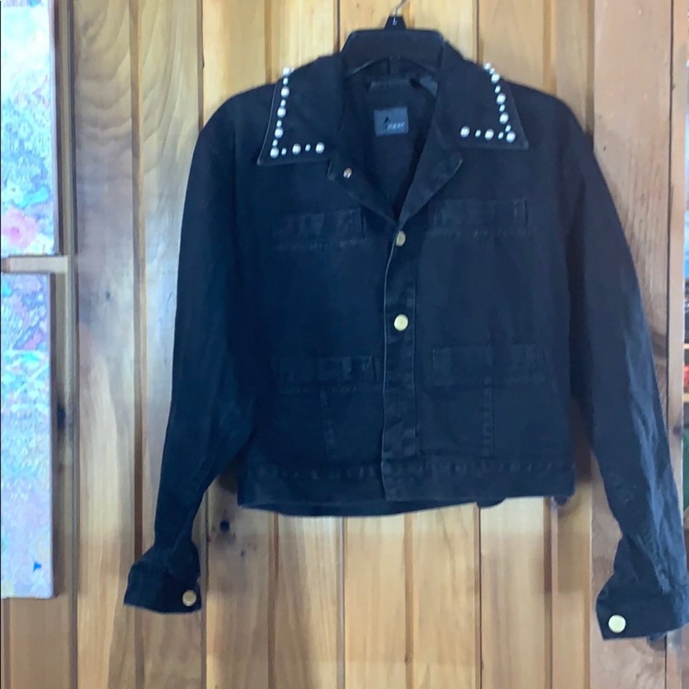 Vintage LizWear Black Jean Jacket Size S